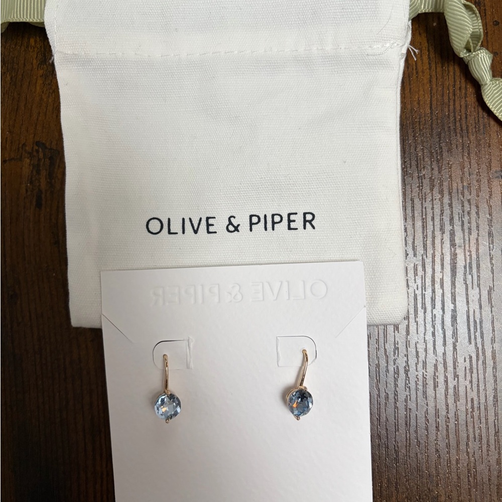 Bridal Gold & Blue Earrings